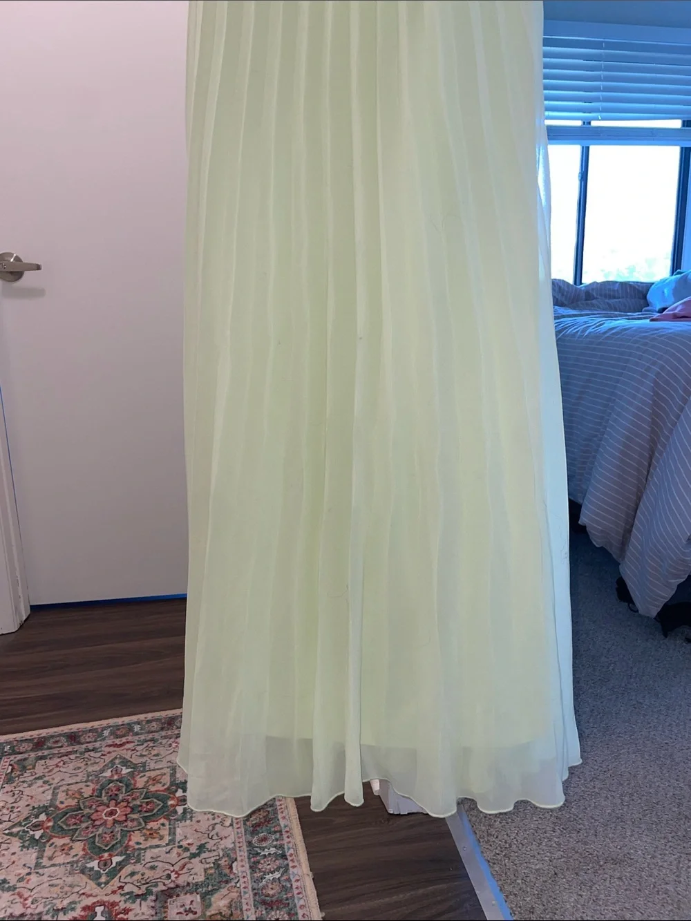 Light Green Halter Pleated Maxi Dress from Abercrombie